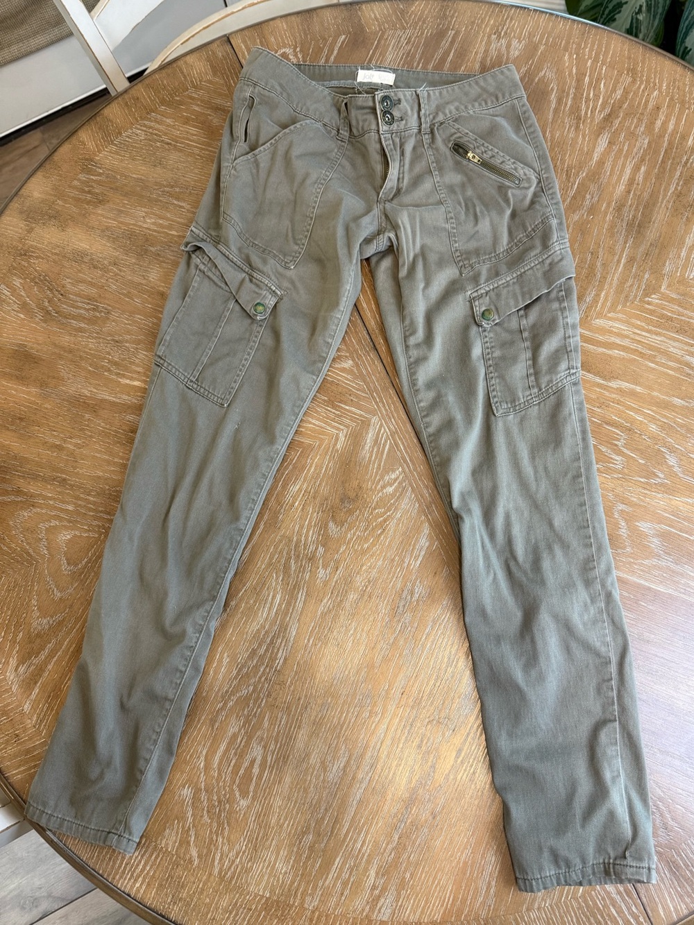 Jolt Olive Green Cargo Pants with Zip Pocket